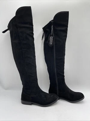 Style & Co ‘HAYLEY’ Black Textile Side Zip Knee High Boots Women’s Size 5.5 M - Image 1 of 4