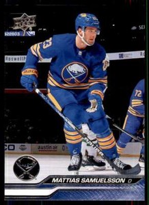 Mattias Samuelsson 2023-24 Upper Deck #22 NHL Sabres ID:84603