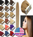 Invisible Tape in Remy Human Hair Extensions Double Sided Tape Skin Weft Hair US