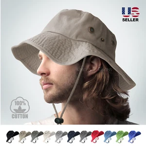 Boonie Bucket Hat Military Fishing Camping Hunting Wide Brim Men Outdoor SB - Picture 1 of 18