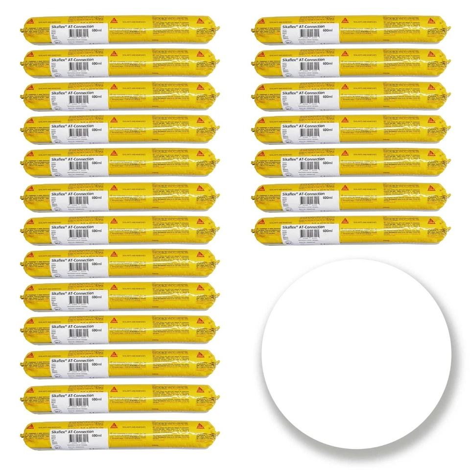 Dichtstoff für Bauanschlussfugen Sikaflex AT Connection, 20 Schlauchbeutel weiß - Bild 1 von 1
