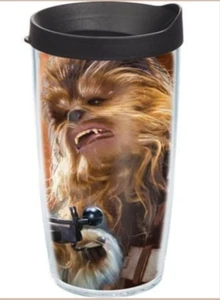 Chewbacca Star Wars Tumbler Coffee Travel Mug Cup 16 oz Tervis Made in USA VTG - Picture 1 of 7