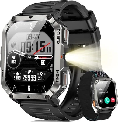 AI Smart Watch with ChatGPT, Bluetooth Calling Military GPS Smartwatch for Men - Image 1 of 4