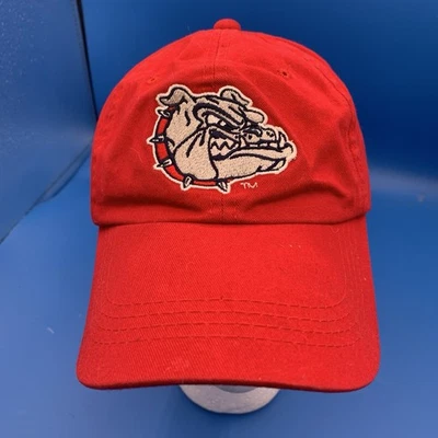 Gonzaga Bulldogs Sombrero Gorra Correa Espalda Deportes Universitarios Algodón Ajustable Rojo Foto 1 de 4