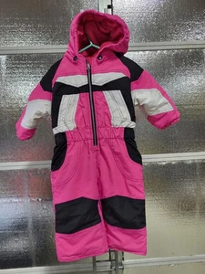 Iceburg Girls Snowsuit Infant 12 Month - Pink - One Piece- Front Zipper -Winter - Picture 1 of 8