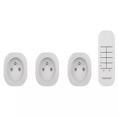 Smartwares 3 Funksteckdosen 1x Fernbedienung  2300W Reichweite 30m Funkschalter - Bild 1 von 2
