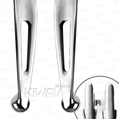 KiWAV chrome hand control lever kit 1-slot fits 2008-2016 Harley Road King FLHR - Imagem 1 de 4