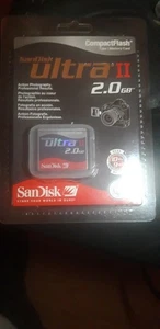 SanDisk Ultra II 2GB CF Card SDCFH-2048-902 NewOld Stk Sealed."$799 in 2004 - Picture 1 of 2