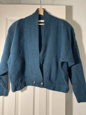 Compagnie Internationale Express винтажный надежном кардиган Sz M ягненка шерсти ангора кнопка - Изображение 1 из 4