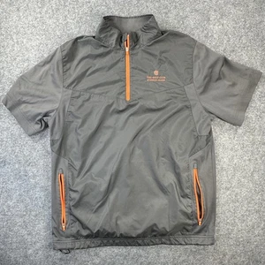 Chaqueta de golf Nike para hombre gris medio manga corta media cremallera pulóver camisa corta viento - Imagen 1 de 10