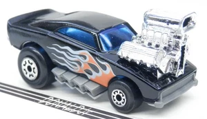 Matchbox Cosmic Blues Custom 1968 Dodge Charger Hot Rod schwarz mit Flamme Maßstab 1:64 - Bild 1 von 2