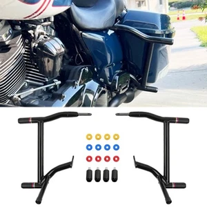 1 1/4" Saddlebag Guards Tip-Over Crash Bar For Harley 09-23 Street Glide Touring - Picture 1 of 13