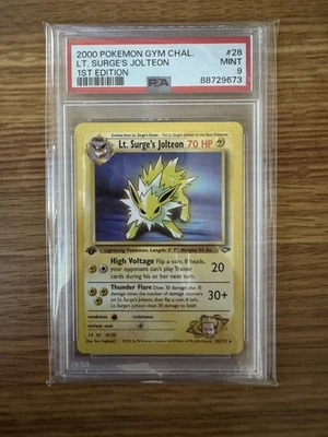Pokemon - Gym Challenge Lt. Surge's Jolteon 28/132 First Edition PSA 9 - Image 1 of 2