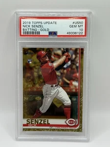 2019 Topps Update Series GOLD #US50 Nick Senzel Cincinnati Reds RC #/2019 PSA 10 - Picture 1 of 2