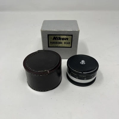 Cabezal panorámico Nikon con estuche de cuero 733841 vintage Japón Foto 1 de 4