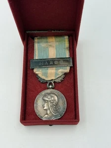 Médaille Coloniale En Argent Maroc  - Imagen 1 de 8