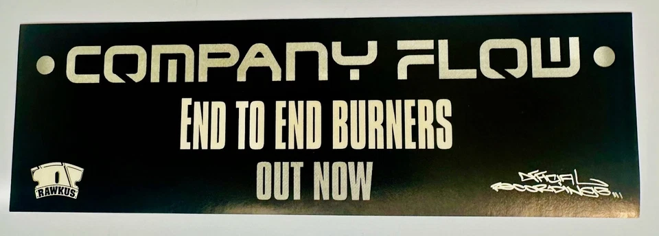 Vintage COMPANY FLOW Promo Sticker 1998 Hip Hop Run the Jewels El-P - Image 1 of 1