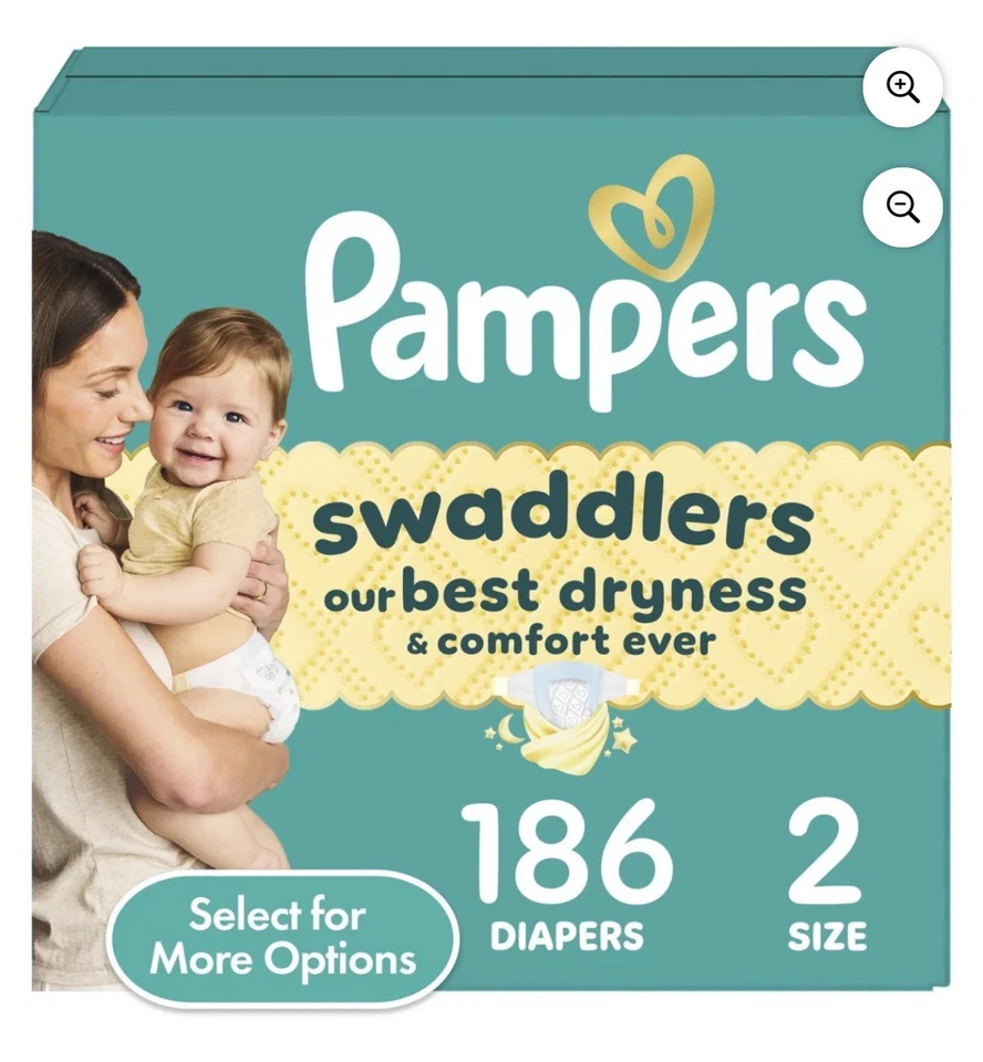 Pañales desechables Pampers Swaddlers tamaño 2-*186 CUENTA* Foto 1 de 3