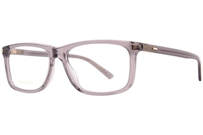 Gafas Gucci GG1447O 004 para hombre gris/dorado borde completo forma rectangular 57 mm Foto 1 de 4
