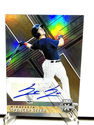 SPENCER STEER 2019 Panini Elite Extra Edition Aspirations Rookie Auto REDS SHARP - Image 1 of 4