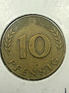 1950 Germany 10 Pfennig Foreign Coin #00173 - Picture 1 of 2