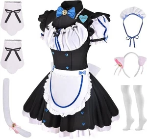 EOGAIL Nekopara Anime Cosplay Women Full Set, Cat Girl Maid Servant Dress Sz M - Picture 1 of 5