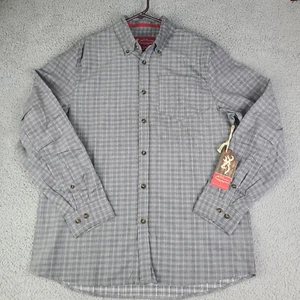 John M Browning Shirt Mens Large Huron Heritage Collection Pewter Gray NWT L/S - Picture 1 of 24