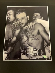 Jake LaMotta Signed Auto 11x14 Photo BAS COA - Picture 1 of 3