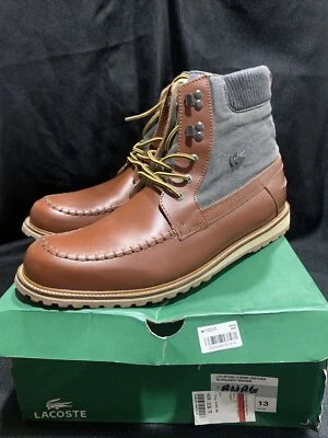Lacoste Lousteau 2 SRM кожи бордовый коричневый мужской размер 13 загрузки минимальное использование - Изображение 1 из 4