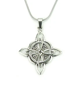 Witches Knot Necklace or Earrings, Witch's Star Pendant Celtic Magick - Picture 1 of 9
