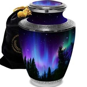 Northern Lights Cremation Urn, Cremation Urn for Adult Human, Urns for Human Ash - Picture 1 of 9