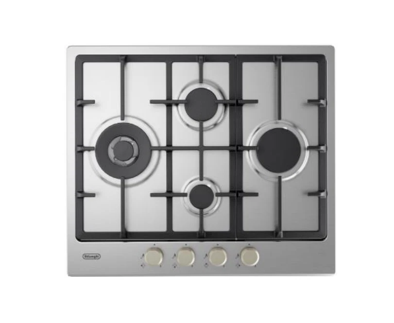 DE LONGHI YLG60RFX PIANO COTTURA ACCIAIO INOX 4 FUOCHI GRIGLIE IN GHISA - Immagine 1 di 1