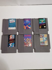 Nintendo NES Lot of 6 Games Mario, Dr. Mario, Tetris, Waldo, Clean/Tested