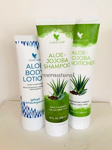 ¡NUEVO! Champú/enjuague acondicionador/aloe jojoba Forever Living/loción corporal de aloe - Imagen 1 de 5