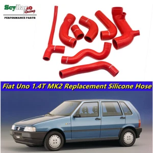 Kit completo de manguera de silicona roja para manguera de refrigerante Fiat Uno Turbo es decir 1.4 MK2 1989-1995 - Imagen 1 de 6