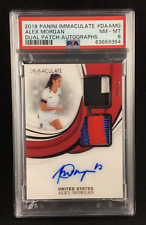Pop 1 PSA 8 (1 Higher) Alex Morgan 2018-19 Immaculate USWNT Dual Patch Auto /32