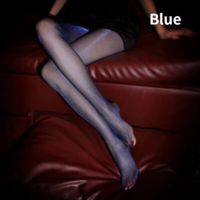 Damen Strumpfband Glitzer Glänzend Strumpfhose Strumpf Strumpfwaren Sexy Slim - Bild 1 von 4