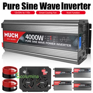 Pure Sine Wave Inverter 3000w 4000w rated 12v 24v To 110v Power Solar Converter - Picture 1 of 104