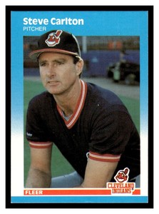 1987 Fleer Update Steve Carlton #U-17 Cleveland Indians
