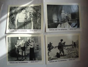 JOHNNY WEISSMULLER/TARZAN AND THE MERMAIDS/UL24F/ 8 british lobbies 8x10 - Picture 1 of 2