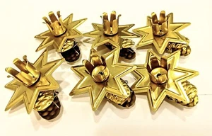 6x Gold Kerzenhalter Klipsen Baumclips Hochzeit Dekor Geburtstag Weihnachten - Bild 1 von 6