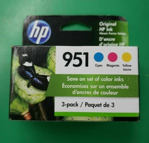 Genuine HP 951 Ink Cartridges-C/M/Y-For HP8600 8620 8630 Printer-OEM-3PK-New - Picture 1 of 1