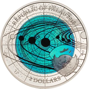 Palau 2018- 2$ - Sistema Solar - Urano - Moneda de plata y niobio - Imagen 1 de 4