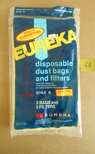 Genuine Eureka Pack of 3 Style B Vacuum Cleaner Bags New #52329 Sealed - Picture 1 of 2