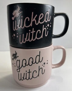 Raro - Juego de tazas rosa/negro buena/malvada bruja - Imagen 1 de 7