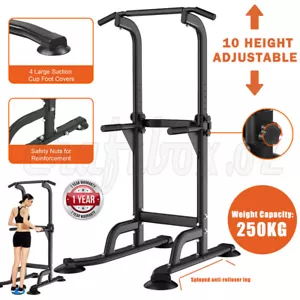 Pull Up Tower Chin Up Pull Up Bar Push Knee Raise Gym Station BEST VALUE AU - Picture 1 of 12