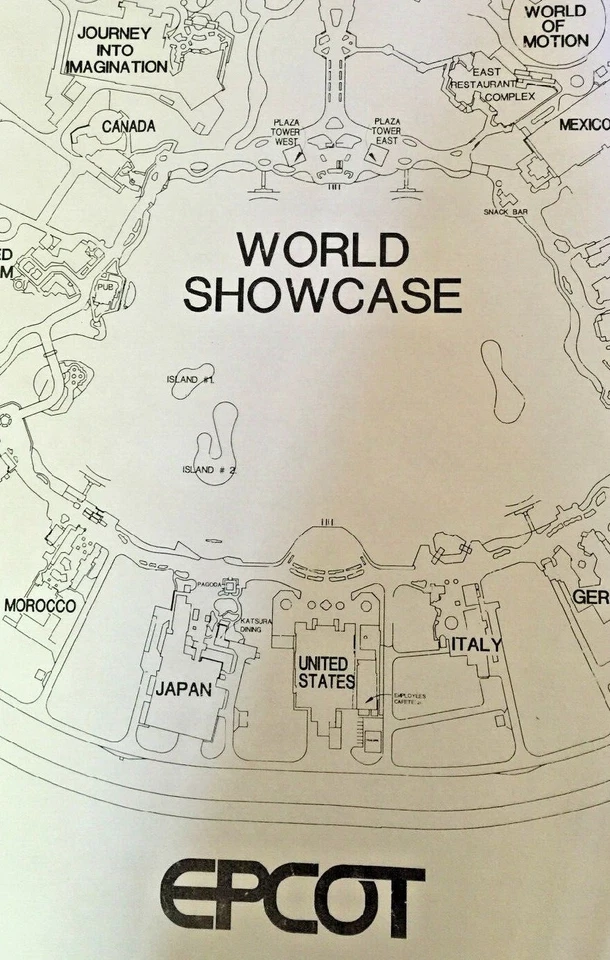 EPCOT Center Park Layout 18" x 24" Foto 1 de 1