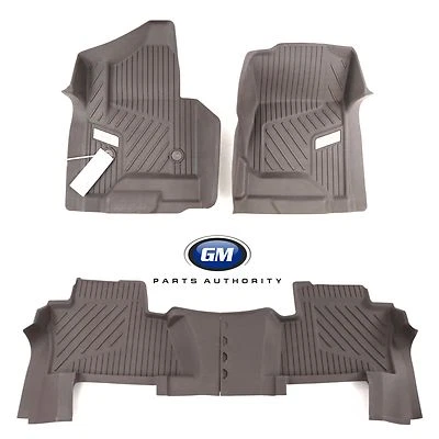 2015-2020 GMC Yukon XL Front & 2nd Row All Weather Floor Liner Pkg Cocoa OEM GM - Image 1 of 4