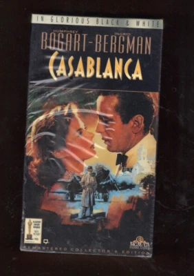 CASABLANCA - Humphrey Bogart Bergman - Warner Brothers classic - SEALED VHS - Image 1 of 2