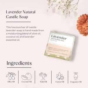 Dear Ava Lavender Hand & Body Soap, Made in USA, Essential Oils - Picture 1 of 3